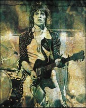 The Rolling Stones Keith Richards live onstage 8 x 11 b/w pinup artwork print - £3.32 GBP
