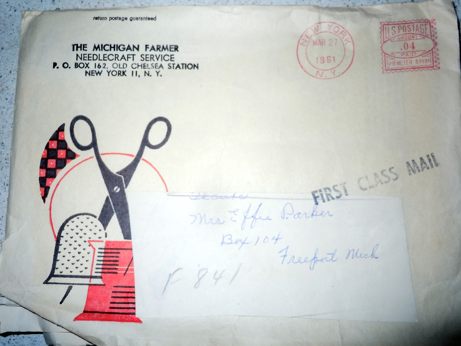 Vintage 1961 Michigan Farm Needlecraft Service Sip Covers #841 - $4.99