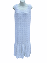 Handcrafted Crochet Knit Classic white Dress XL New Tags cottagecore - £35.52 GBP