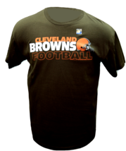Cleveland Browns Team Helmet NFL Football Logo T-Shirt - £18.32 GBP