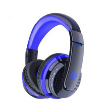 MX666 Over Ear Bass Stereo Bluetooth Headphone Wireless Headset Blue - £25.86 GBP