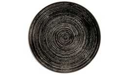 Set of Four (4) ~ Mainstays ~ 10.5&quot; Dia ~ Black Swirl Stoneware Dinner Plate ~ 2 - £35.87 GBP