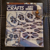 CRAFTS UNCUT MCCALLS 680 Sewing Pattern PILLOW BEDSPREAD QUILT DOUBLE FU... - $12.34