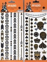 Happy Halloween Temporary Temporary Tattoos - (Bundle 2 Items) V4 - £5.60 GBP