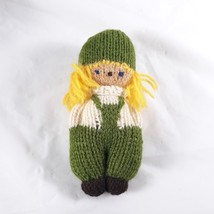 Small Crochet Boy Doll Vintage Handmade - $15.84