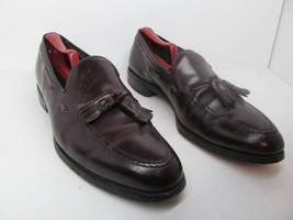 Allen Edmonds Grayson 8297 Mens Burgundy Leather Tasseled Loafers Size U... - $49.00