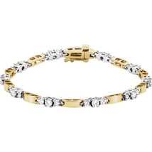 Authenticity Guarantee 
14K Two-Tone Yellow and White Gold 1.69 CTW Diamond T... - £4,704.55 GBP