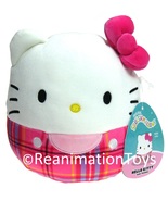 Sanrio Hello Kitty Christmas  Holiday Edition Squishmallows Plaid Plush New - £15.62 GBP
