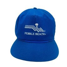 Pebble Beach Adjustable strap Golf Hat Cap Cali Fame VTG Blue Embroidere... - $49.00