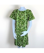Vtg Dianes Honolulu Hawaiian Dress Womens Small Green Floral Short Sleev... - $53.90 CAD
