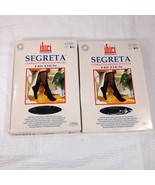 Ibici Segreta 140 Den set 2 sz 3 Nero black Sheer Knee High Support stoc... - $465.00 MXN