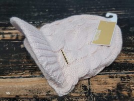 Michael Kors Brimmed Pale Pink/Gold Logo Beanie Winter Hat Women One Size - £28.40 GBP