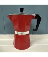 Mr. Coffee RED  Italy Style Expresso Maker Stovetop Moka Pot -6 Cups - €22,92 EUR