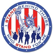 Stand Behind Those Patriotic American Flag Eagle Proud Garage Decor Metal Sign - £12.59 GBP
