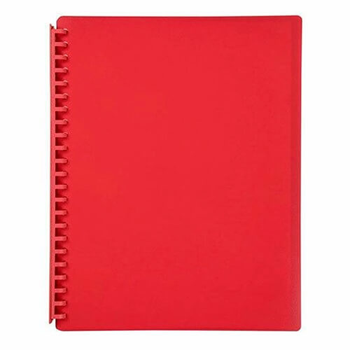 Marbig Refillable Display Book 20 pocket (A4) - Red - $16.67