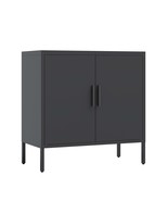 Black Metal Storage Cabinet with Doors &amp; Adjustable Shelves - $3,172.32 MXN
