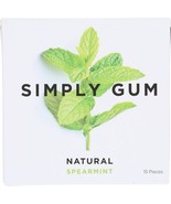 Simply Gum Spearmint Chewing Gum, Natural, 15 Pieces (Pack Of 12) - $1,214.49 MXN