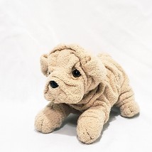 Bulldog Wrinkly Dog Puppy Tan  Plush Stuffed Animal  4&quot; Chinese Shar-Pei - £12.45 GBP
