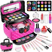 41 Pcs Kids Makeup Toy Kit for Girls, Washable Makeup Set Toy with Cosme... - $48.25
