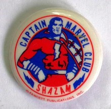 1960s Captain Marvel Pin! Captain Marvel Fan Club Pin! Brand-New! Retired! - £40.08 GBP