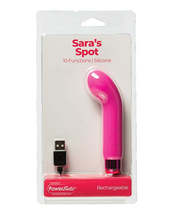 Sara&#39;s Spot Rechargeable Bullet w/G Spot Sleeve - 10 Functions Pink - £40.06 GBP