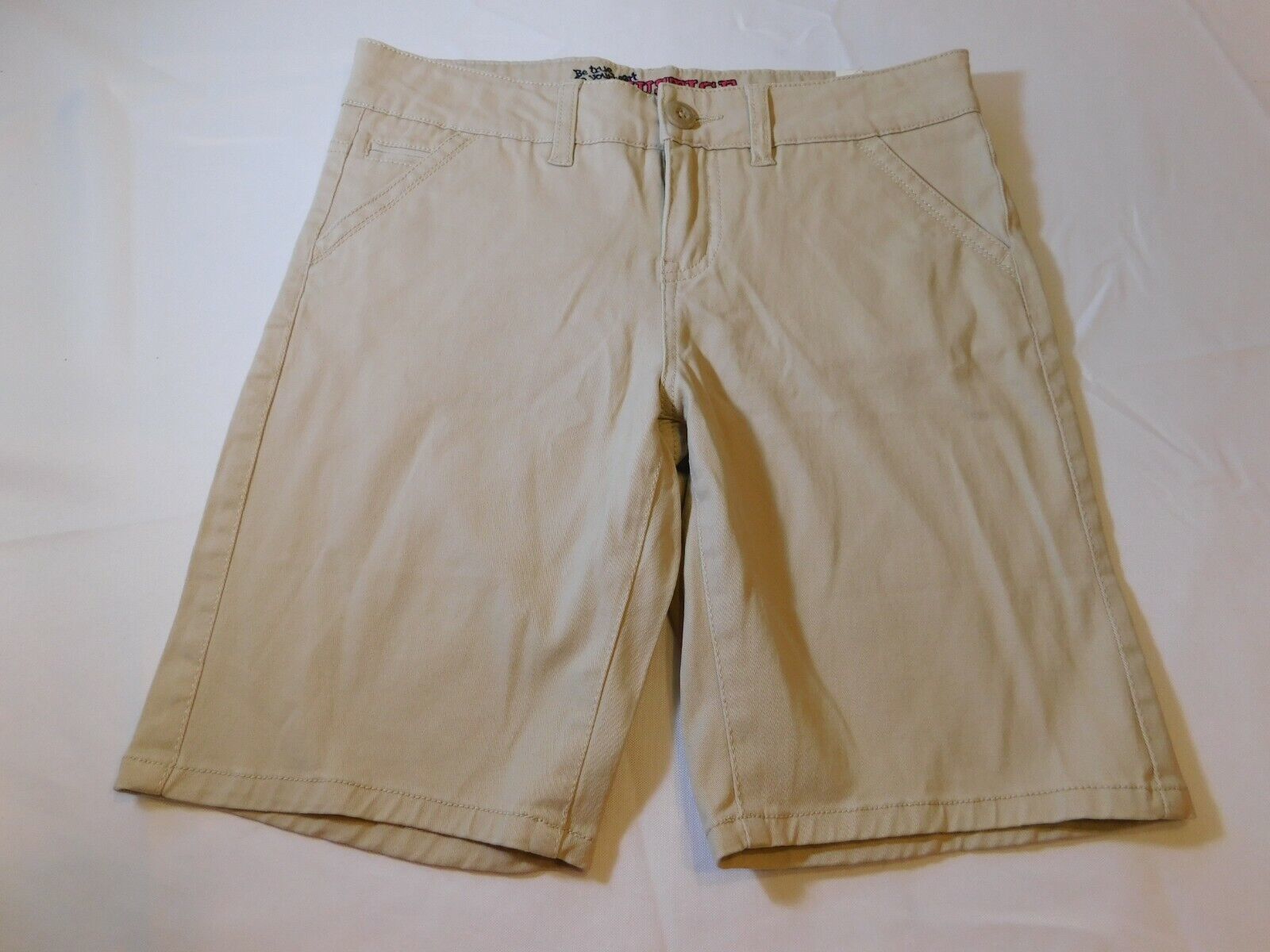 Justice Girl's Youth Size 10 1/2 Shorts Khaki Tan 636 8.5" inseam School NWT - £16.14 GBP