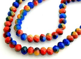 120 Celestial Crystal Opaque Bright Colorful 8x6mm Faceted Rondelle Beads - £7.61 GBP