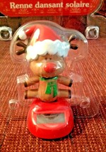 Rudolph Red Nosed Reindeer Wiggles Sun Powered Solar Christmas Figuine New  - £5.41 GBP