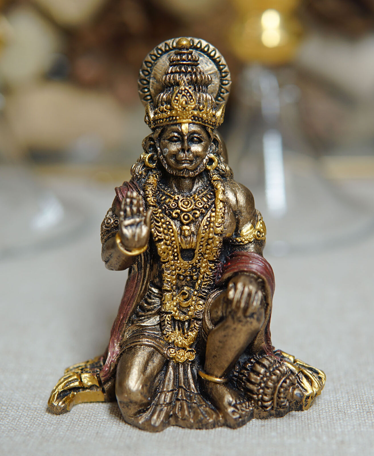 Ebros Hindu Ramayana Hanuman Monkey Hindu God Shiva Incarnate Mini Figurine - $14.99