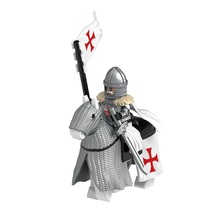 The Knights Templar War Horse Flag 2pcs Minifigures Building Toy - $7.49