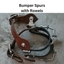 Youth Bumper Spurs With Rowels with Circle Y Spur Straps Pre-Loved image 1