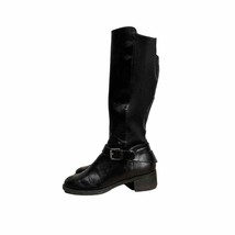 Franco Sarto Cordon Black Stretch Calf Knee High Boots Size 7 M - £23.72 GBP