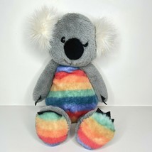 Koala Rainbow Plush FAO Schwarz Dreamies Grey Sparkly Ears Stuffed Animal 18&quot;  - £10.62 GBP