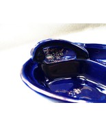 Purple, Made in Japan, three sections bowl enamel flowers and gold trim - £15.80 GBP