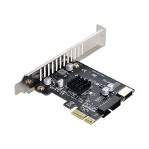 Cablecc 5Gbps Type-E USB 3.1 Front Panel Socket &amp; USB 2.0 to PCI-E 1X Ex... - £31.45 GBP