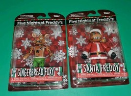 Five Nights at Freddy&#39;s 5&quot; Holiday Funko Figures Santa Freddy, Gingerbread Foxy - £17.10 GBP