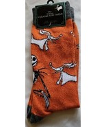 Nightmare Before Christmas Socks Jack &amp; Dog Zero Black White Orange Men&#39;... - £13.53 GBP