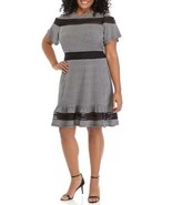 Michael Kors Plus Size Check Mesh Combo Dress Style #: WB98ZM9E3A 3XL - $29.96