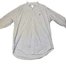 Polo Ralph Lauren Button Down Shirt Blue Pllaid Mens Size 16 32/33 Long ... - $18.70