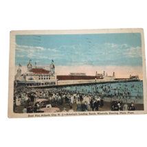 Steel Pier Vintage Postcard Atlantic City New Jersey Postmark 1926 Bands... - $9.99