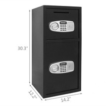 New Double Door Cash Office Security Lock Digital Safe Depository Drop Box Us - £152.00 GBP