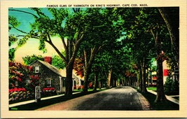 Elms Of Yarmouth Kings Highway Cape Cod Massachusetts MA UNP Linen Postcard D12 - £2.80 GBP