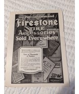 1918 Firestone Tire Accessories Sold Everywhere Vintage Print Ad - €5,18 EUR