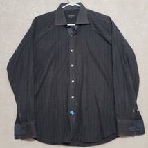 BOGOSSE Mens Western Shirt Size 6 US 2XL Black Long Sleeve Flip Cuff  - £27.40 GBP