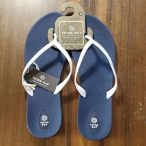 Third Oak Flip Flop Size 11 Sandals USA Navy Blue White Recycled Recyclable - £14.08 GBP