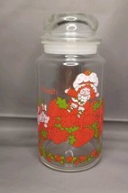 Vintage Strawberry Shortcake 8&quot; Glass Canister - 1980 - American Greeting - £21.90 GBP