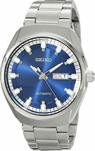 Seiko Classic SNKN41 Automatic Men&#39;s Stainless Steel Blue Dial Watch MSRP $275 - £154.71 GBP