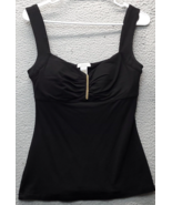 Cache Tankini Top Womens XS Black Solid Wide Strap Stretch Built-In Bra ... - $410.61 MXN