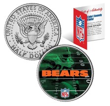 CHICAGO BEARS Field JFK Kennedy Half Dollar US Colorized Coin * NFL Lice... - $12.16