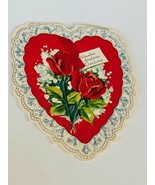 Valentines Day Card Vtg Antique decoration sign ephemera 1960s Meri Darl... - £15.50 GBP